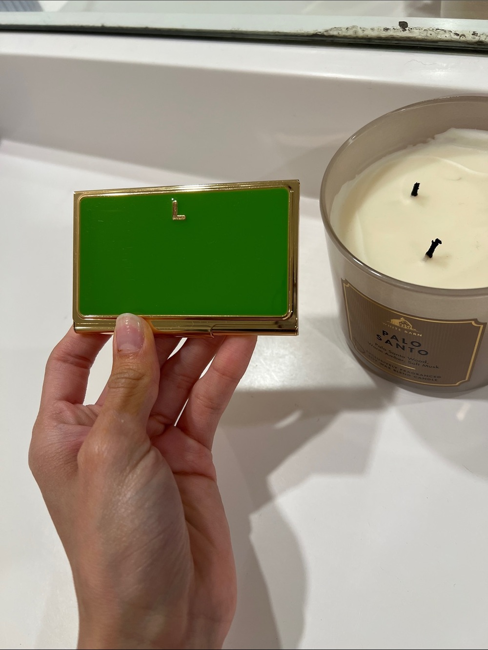 Kate Spade Lenox card case in green